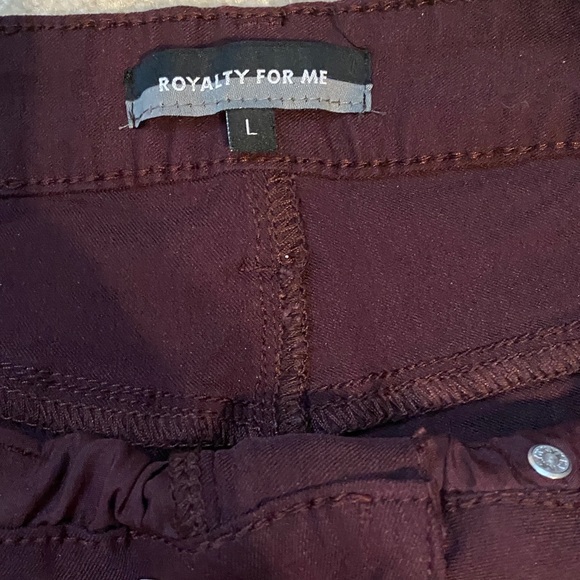 Royalty For Me plum  Mid-Rise Skinny Ultra Forever Color Jeans Womens Size L - Picture 4 of 6